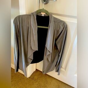 Pixley women’s gray/black polyester cardigan size medium